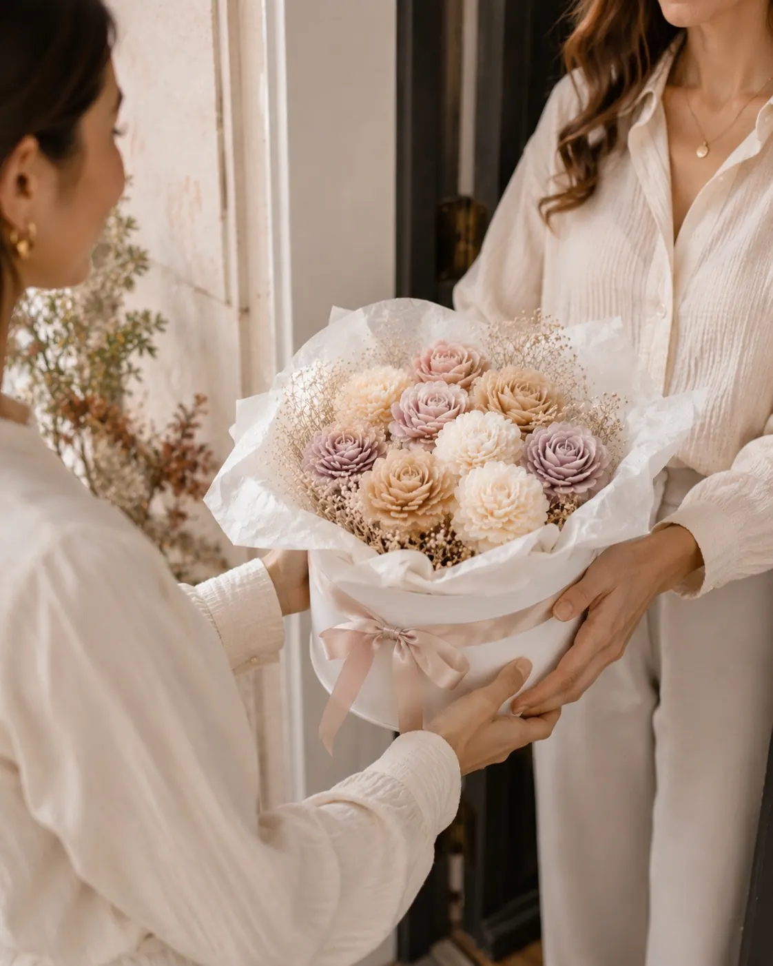 Handgemachtes Kerzenbouquet von Bloom Candles